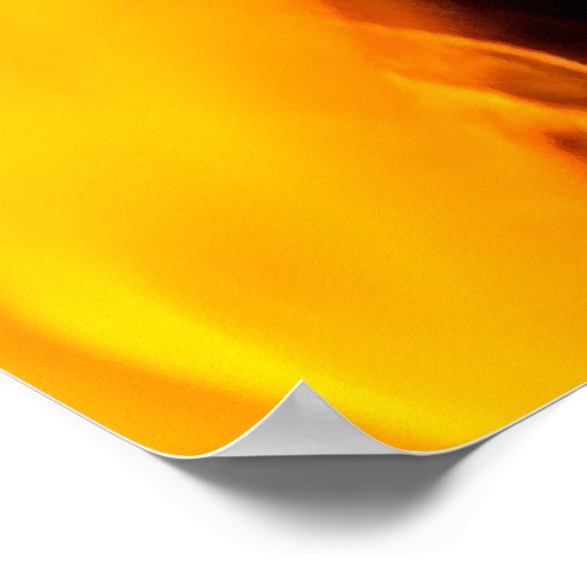 Poster Motif Feu Et Flames (Coin)