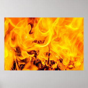 Poster Motif Feu Et Flames