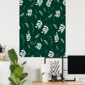 Poster motif feuille (Bureau à domicile)