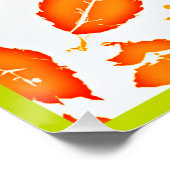 Poster Motif Feuille coloré (Coin)
