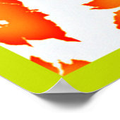 Poster Motif Feuille coloré (Coin)