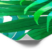 Poster Motif feuille tropical (Coin)