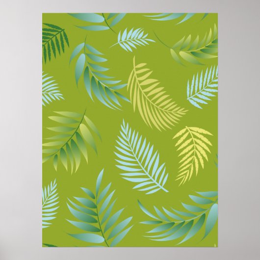 Poster Motif Feuille tropical 16 (Devant)