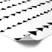 Poster Motif Flèches aztèques en noir blanc (Coin)