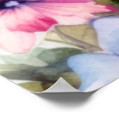 Poster Motif fleur papillon (Coin)