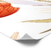 Poster Motif Fleur sauvage du désert de l'aquarelle vive (Coin)