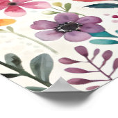 Poster Motif fleur sauvage Floral Whimsical (Coin)