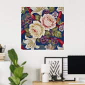 Poster Motif floral (Bureau à domicile)