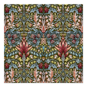 Poster Motif floral à tête de serpent de William Morris