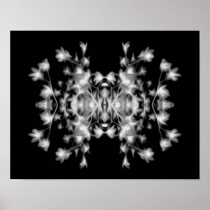 Poster Motif floral Abstrait
