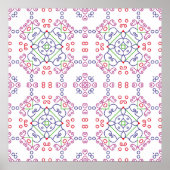 Poster motif floral Abstrait design abstrait, art, maison (Devant)