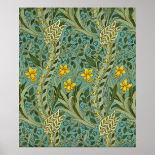 Poster Motif floral classique Narcisse de William Morris