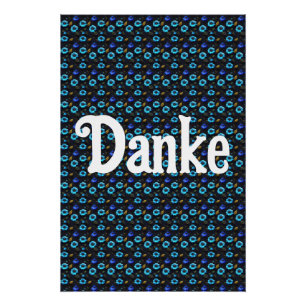 Poster Motif floral fleurs bleues