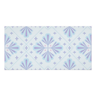 Poster Motif floral géométrique bleu pastel