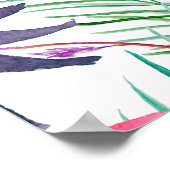 Poster Motif floral incomparable. Fleurs rouges, violette (Coin)