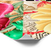 Poster Motif floral incomparable. texture des fleurs (Coin)