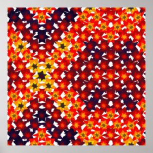 Poster Motif Floral Mathématique