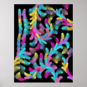 Poster Motif Floral Moderne