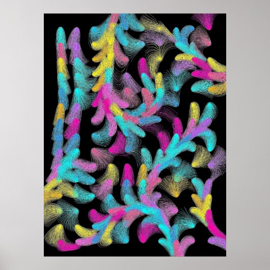 Poster Motif Floral Moderne (Devant)
