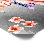 Poster Motif floral sans couture, avec design fleur migno (Coin)