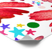 Poster Motif floral sans couture | Conception de fleurs à (Coin)