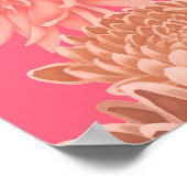 Poster Motif floral sans soudure. Jardin fleurs peoni ros (Coin)