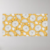 Poster Motif floral transparent. imprimé avec fleurs. Tex (Devant)