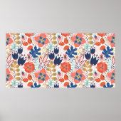 Poster Motif floral transparent sur blanc. backgro Abstra (Devant)