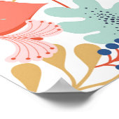 Poster Motif floral transparent sur blanc. backgro Abstra (Coin)