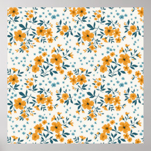 Poster Motif floral vintage et tendance. Sans fin