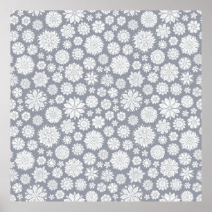 Poster Motif floral vintage, printemps/été ba