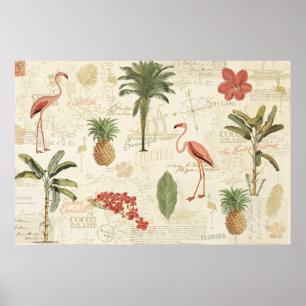 Poster Motif floridien tropical