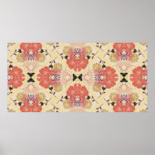 Poster Motif fluide floral (Devant)