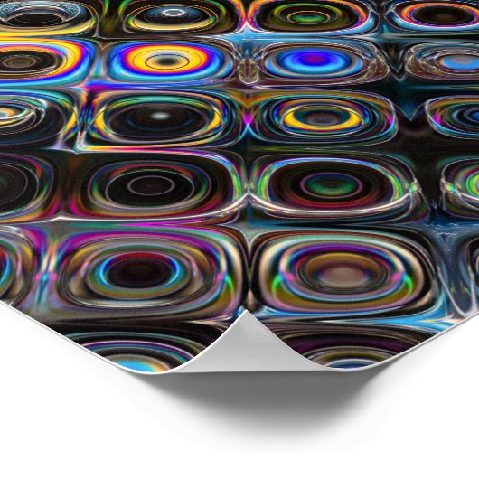 Poster Motif Formes Iridescentes (Coin)