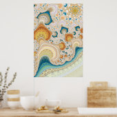 Poster Motif fractal complexe (Cuisine)