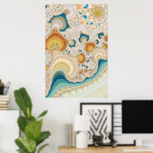 Poster Motif fractal complexe (Bureau à domicile)