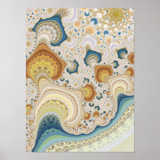 Poster Motif fractal complexe (Devant)