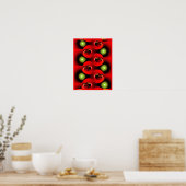 Poster Motif fractal de vague de pomme interdite (Cuisine)