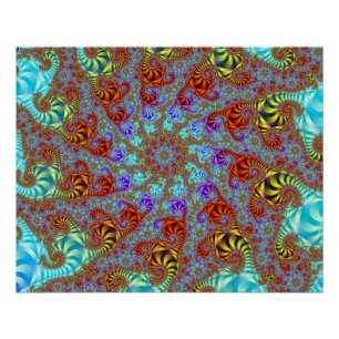 Poster Motif fractal en spirale de vrille de tigre