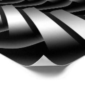 Poster Motif fractal métallique (Coin)