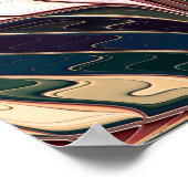 Poster Motif fractal ondulé  (Coin)