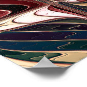 Poster Motif fractal ondulé (Coin)