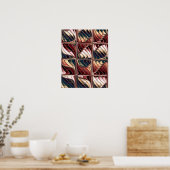 Poster Motif fractal ondulé (Cuisine)