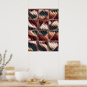 Poster Motif fractal ondulé  (Cuisine)