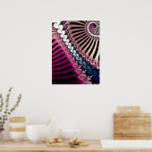 Poster Motif fractal rayé (Cuisine)