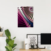 Poster Motif fractal rayé (Bureau à domicile)