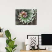 Poster Motif fractal shabby chic (Bureau à domicile)