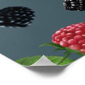 Poster Motif framboise 2 (Coin)