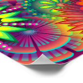 Poster Motif funky rétro Abstrait Bohème (Coin)