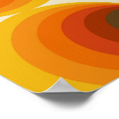 Poster Motif géométrique abstrait rétro transparent color (Coin)